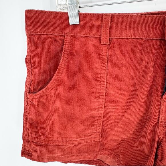 Birdwell Women's Classic Corduroy Shorts Mid Rise Red Size 12 Outdoor Gorpcore - Picture 7 of 15